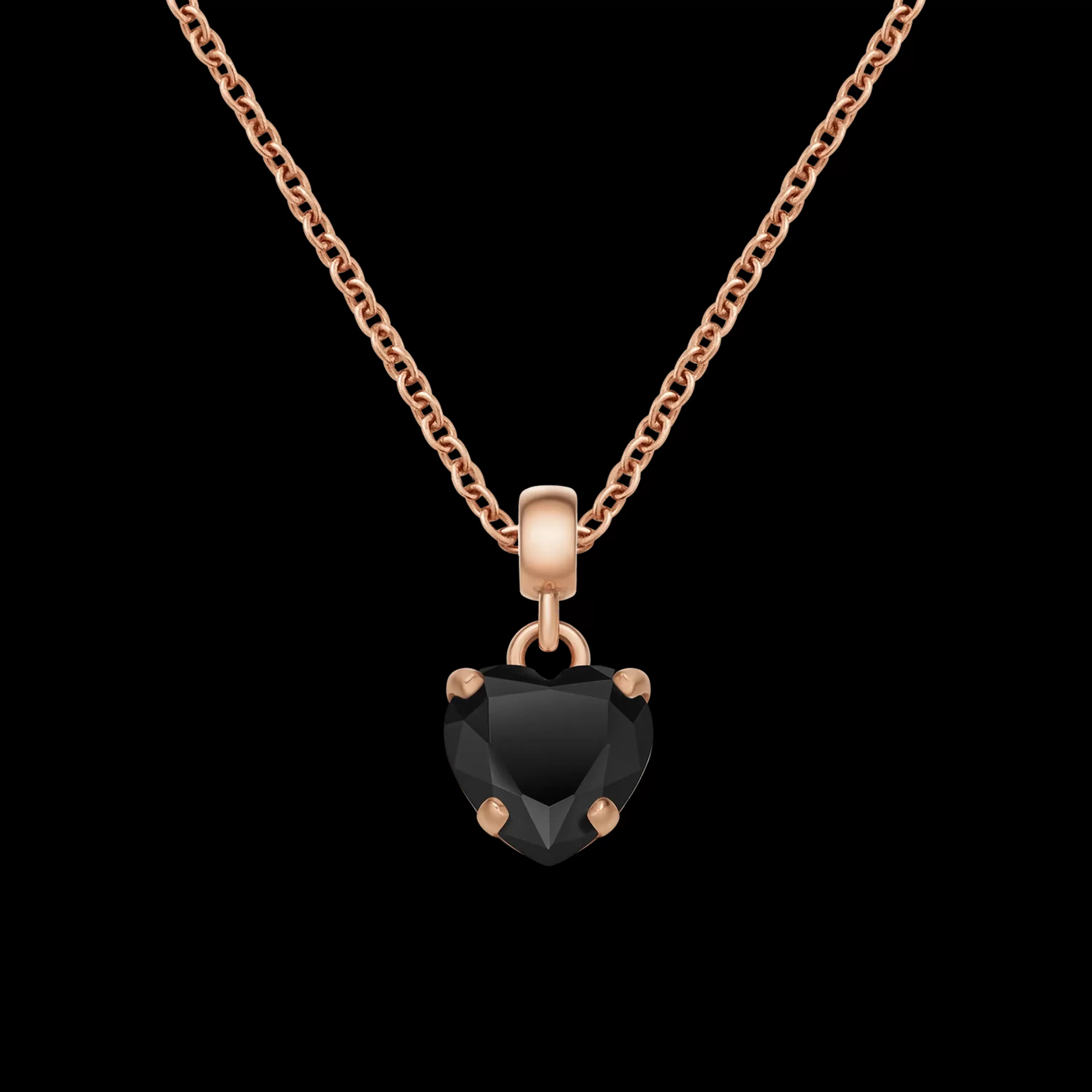 Daniel Wellington Anhänger-Heart Black Crystal Charm Rg