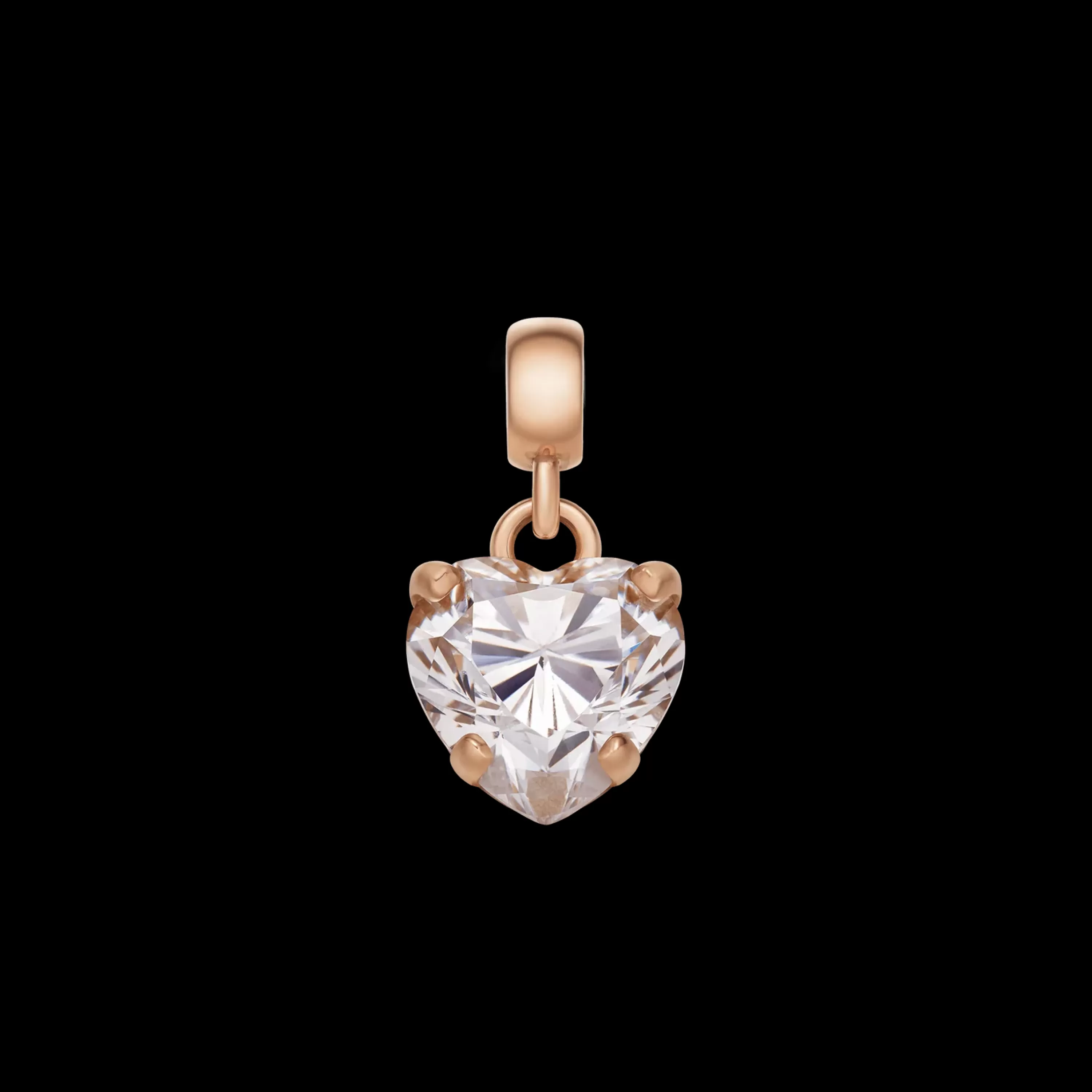 Daniel Wellington Anhänger-Heart White Crystal Charm Rg