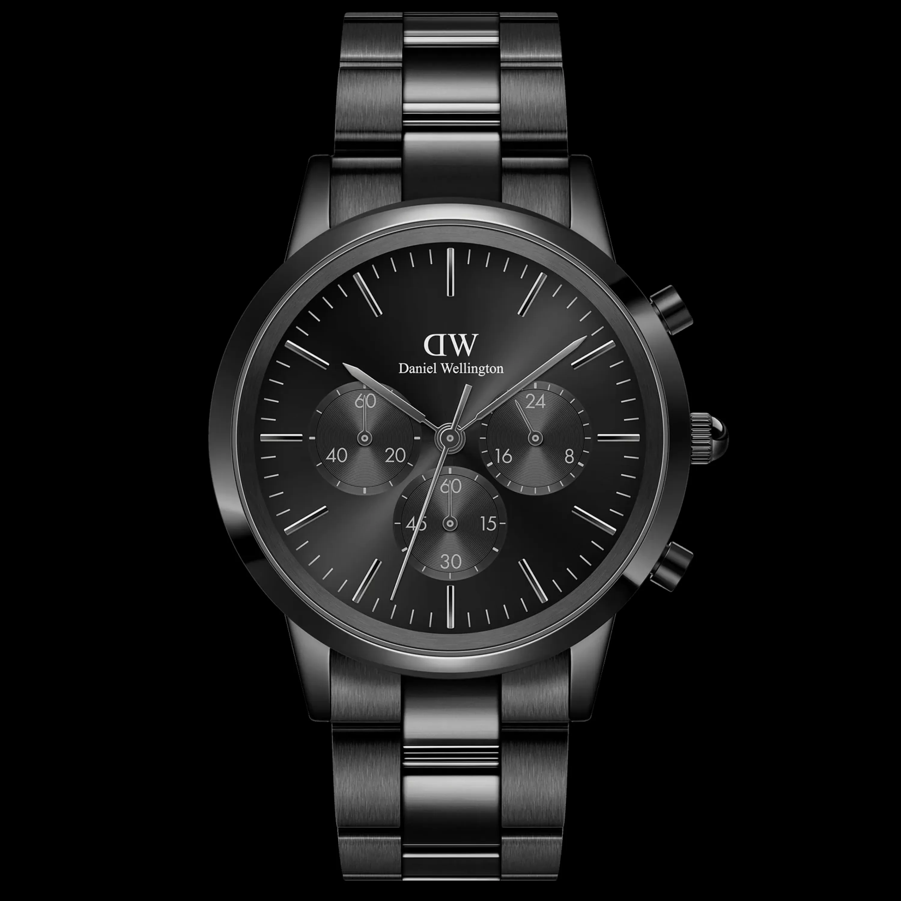 Herren Daniel Wellington Herrenuhren-Iconic Chronograph Link Onyx B
