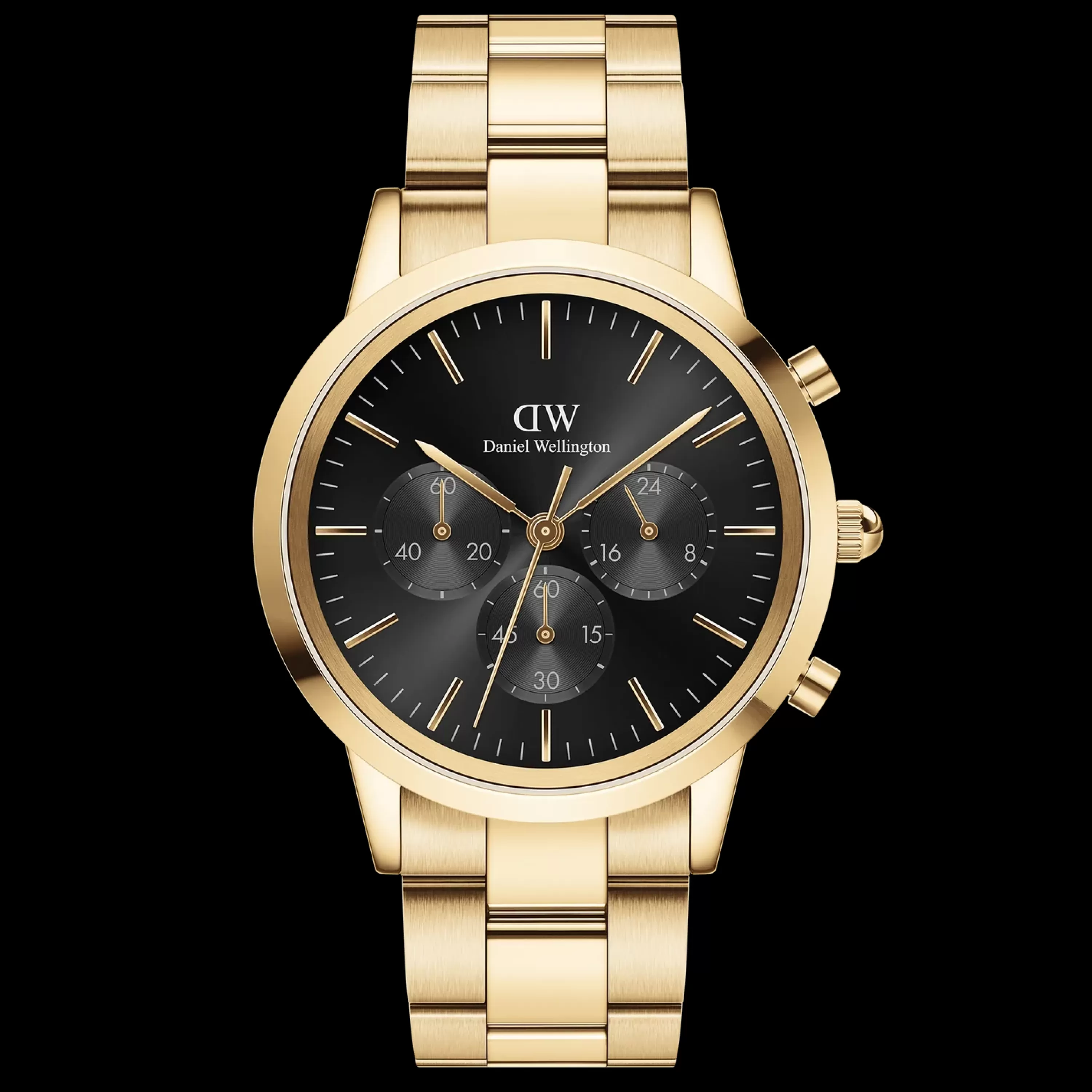 Herren Daniel Wellington Herrenuhren-Iconic Chronograph Link Onyx G