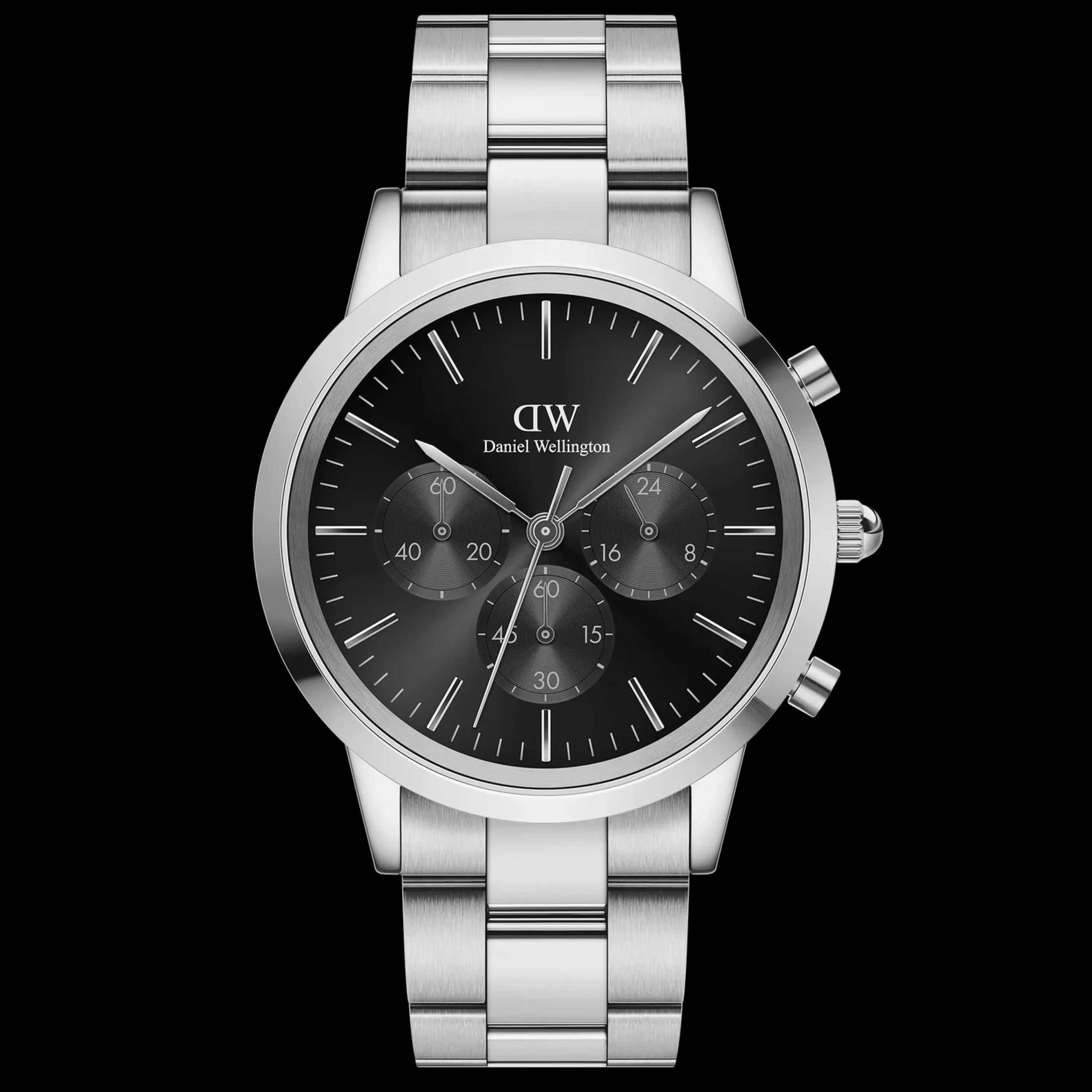 Herren Daniel Wellington Herrenuhren-Iconic Chronograph Link Onyx S