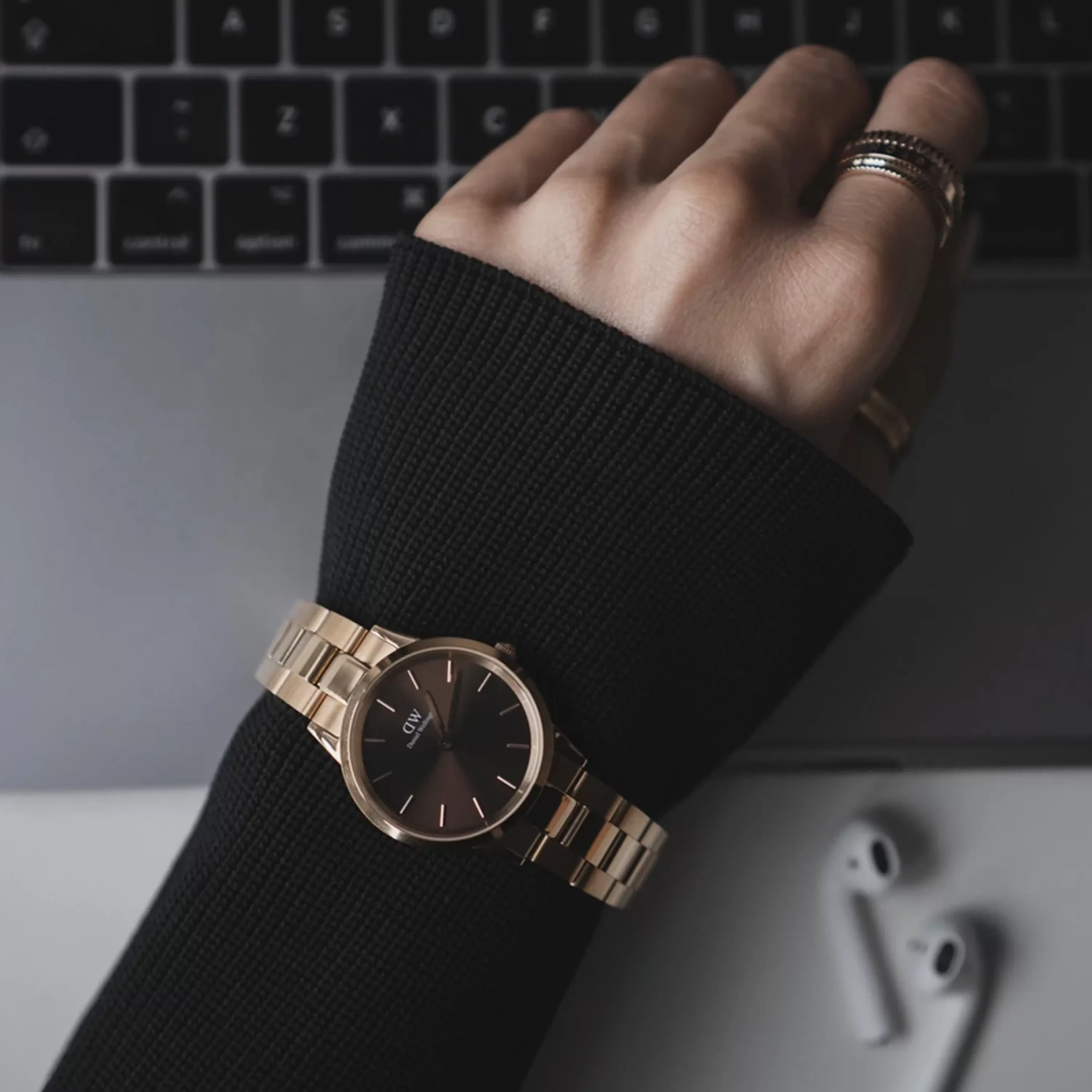 Damen Daniel Wellington Damenuhren-Iconic Link Amber