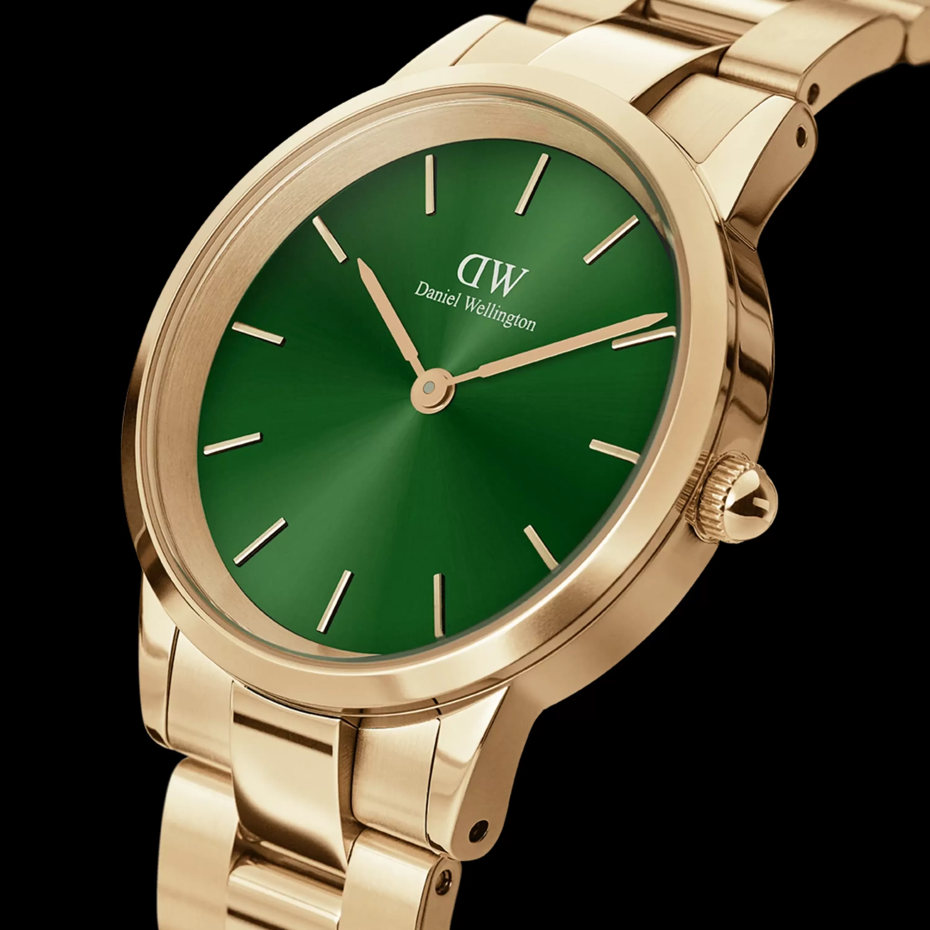 Damen Daniel Wellington Damenuhren-Iconic Link Emerald