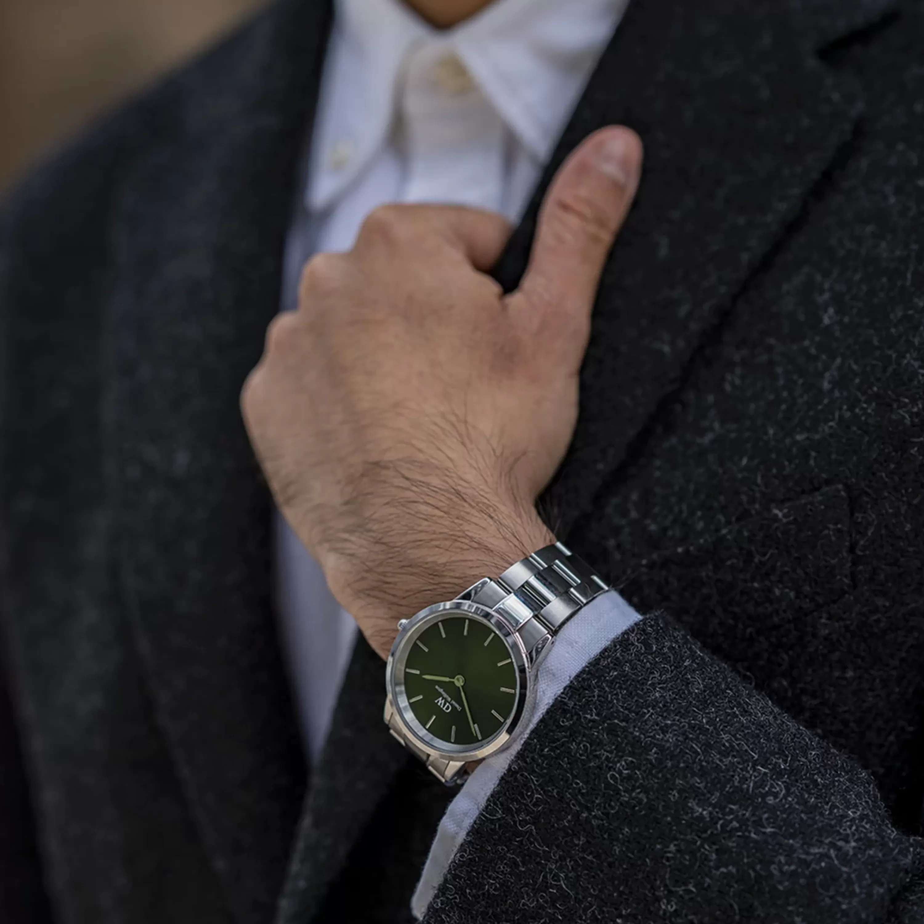 Damen Daniel Wellington Damenuhren-Iconic Link Emerald S