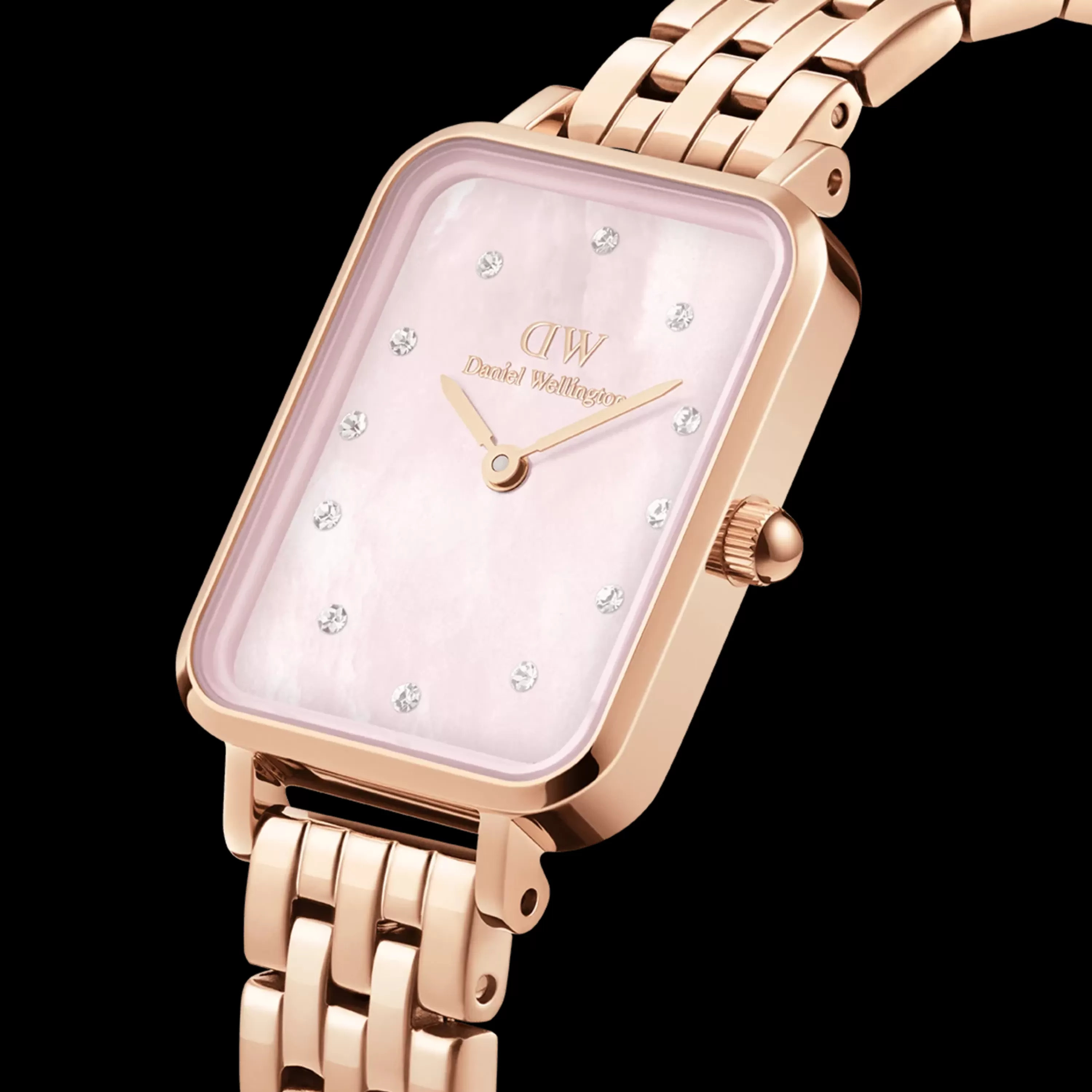 Damen Daniel Wellington Damenuhren-Quadro Lumine 5-Link Melrose Mop