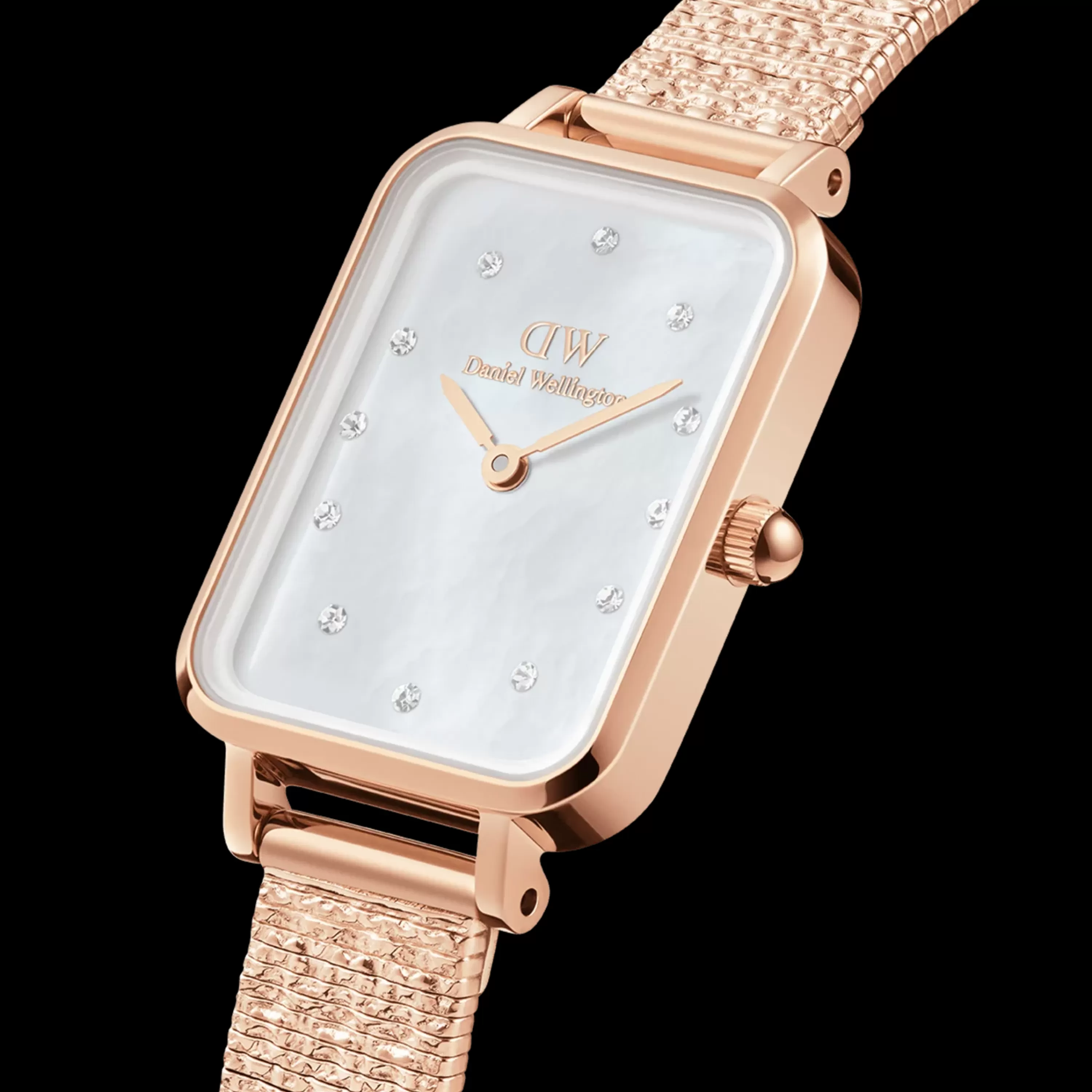 Damen Daniel Wellington Damenuhren-Quadro Lumine Pressed Piano Mop