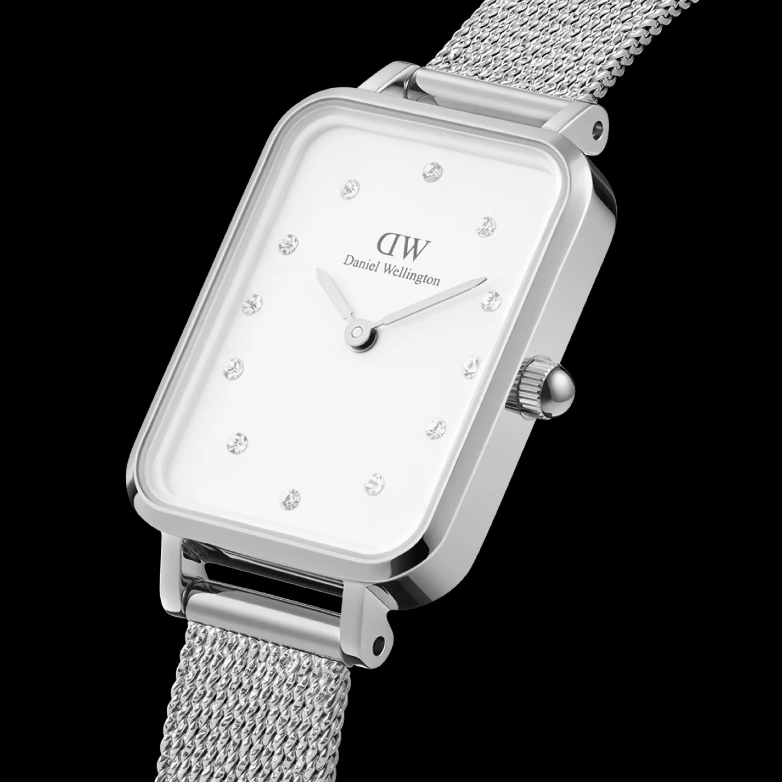 Damen Daniel Wellington Damenuhren-Quadro Lumine Pressed Sterling