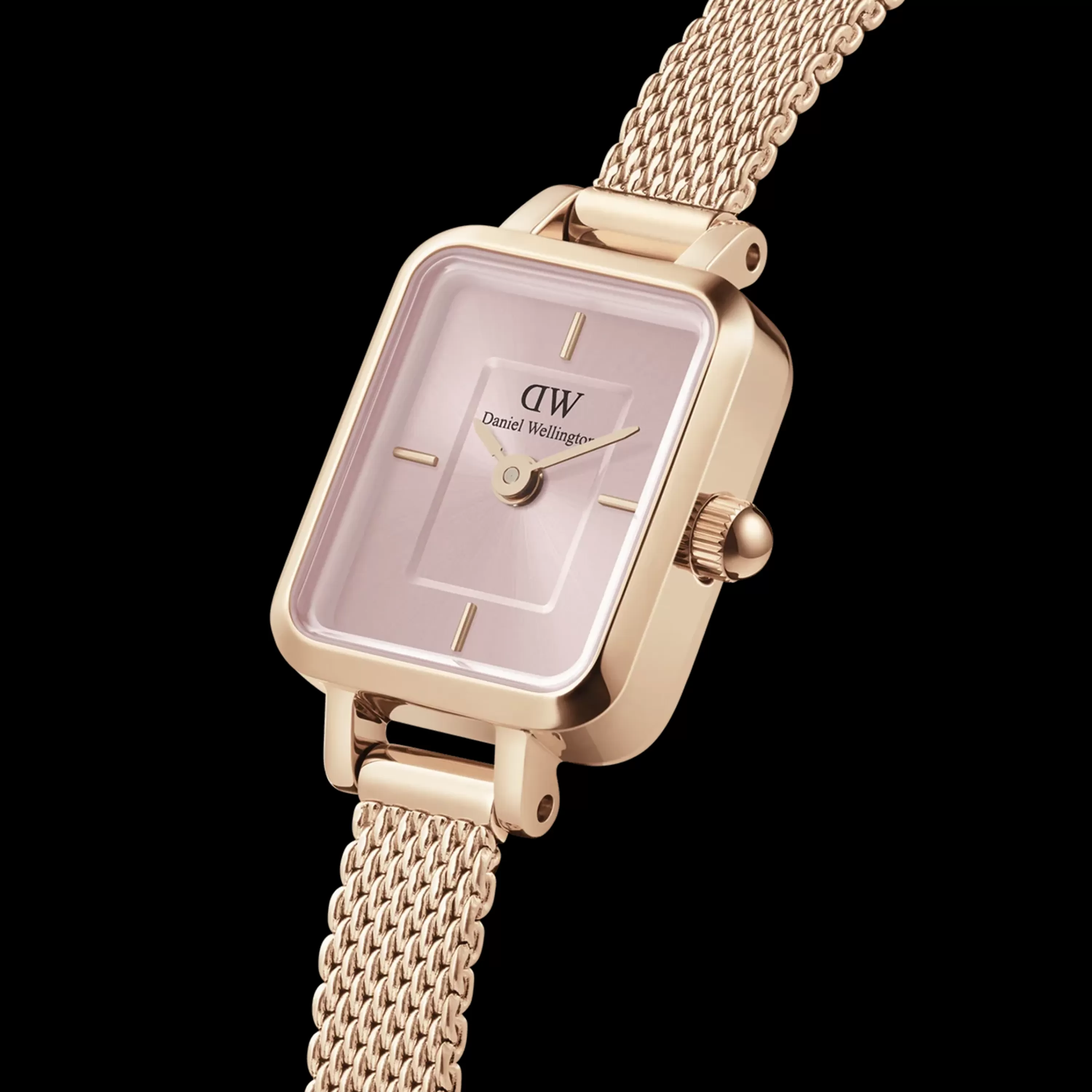 Damen Daniel Wellington Damenuhren-Quadro Mini Melrose Blush