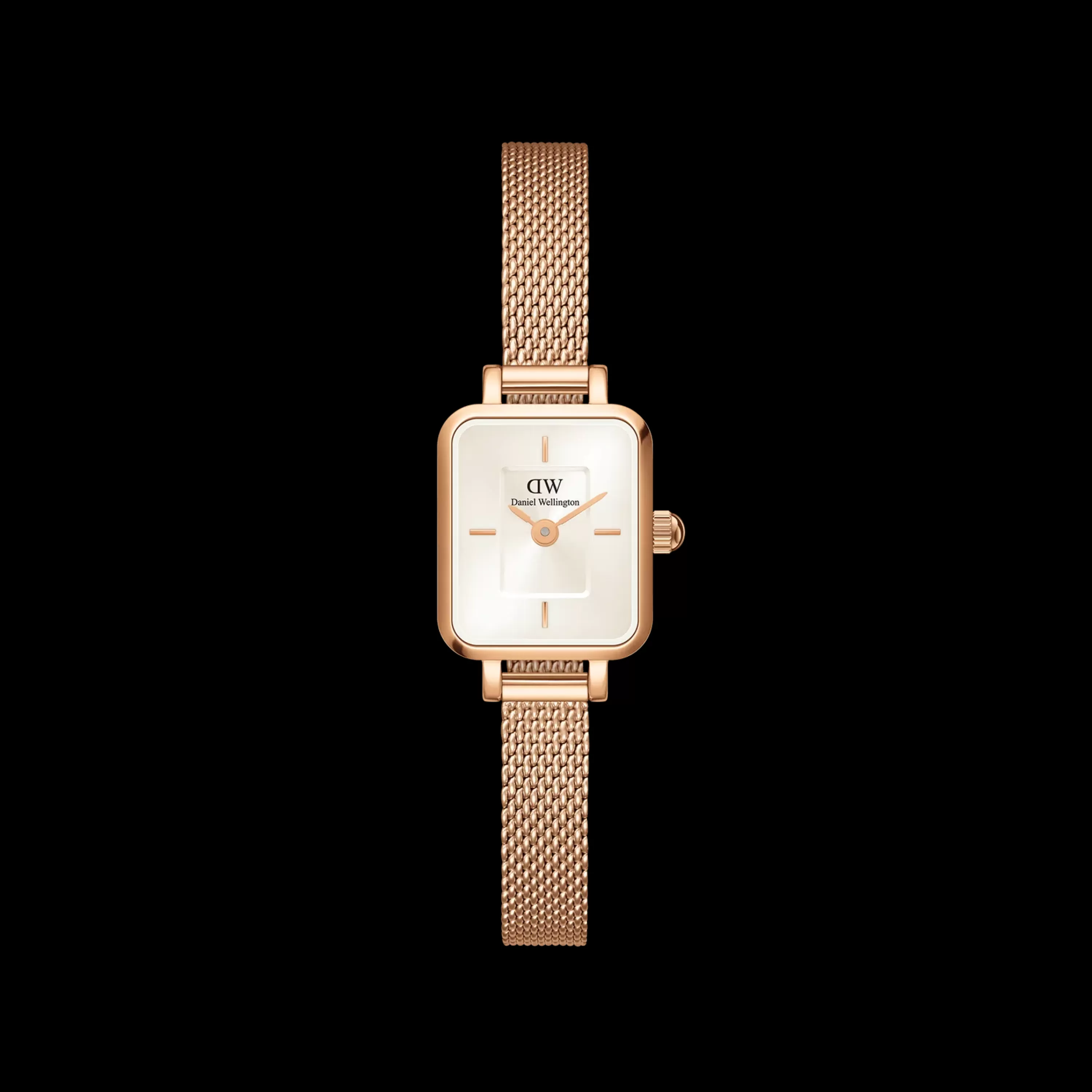 Damen Daniel Wellington Damenuhren-Quadro Mini Melrose Champagne