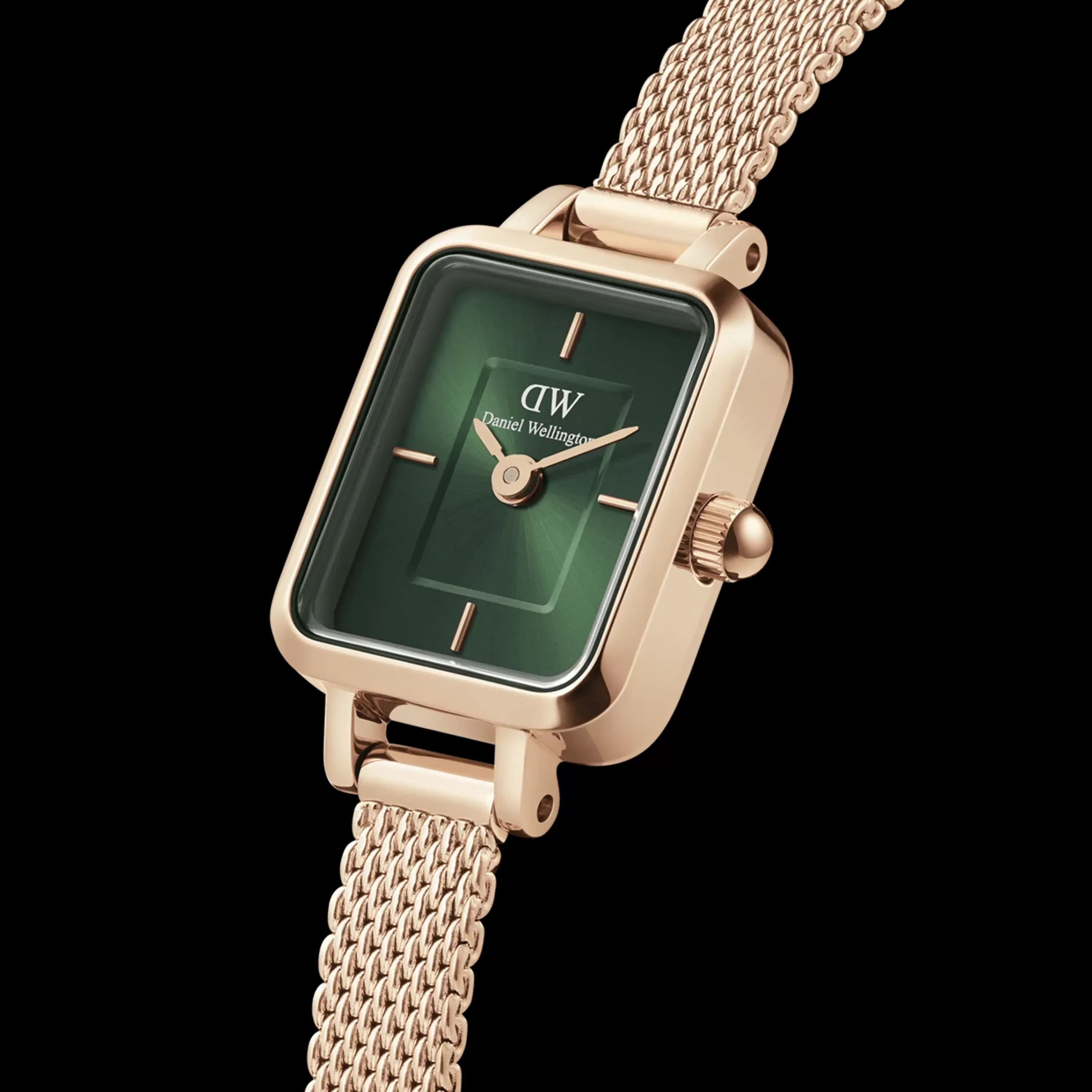 Damen Daniel Wellington Damenuhren-Quadro Mini Melrose Emerald