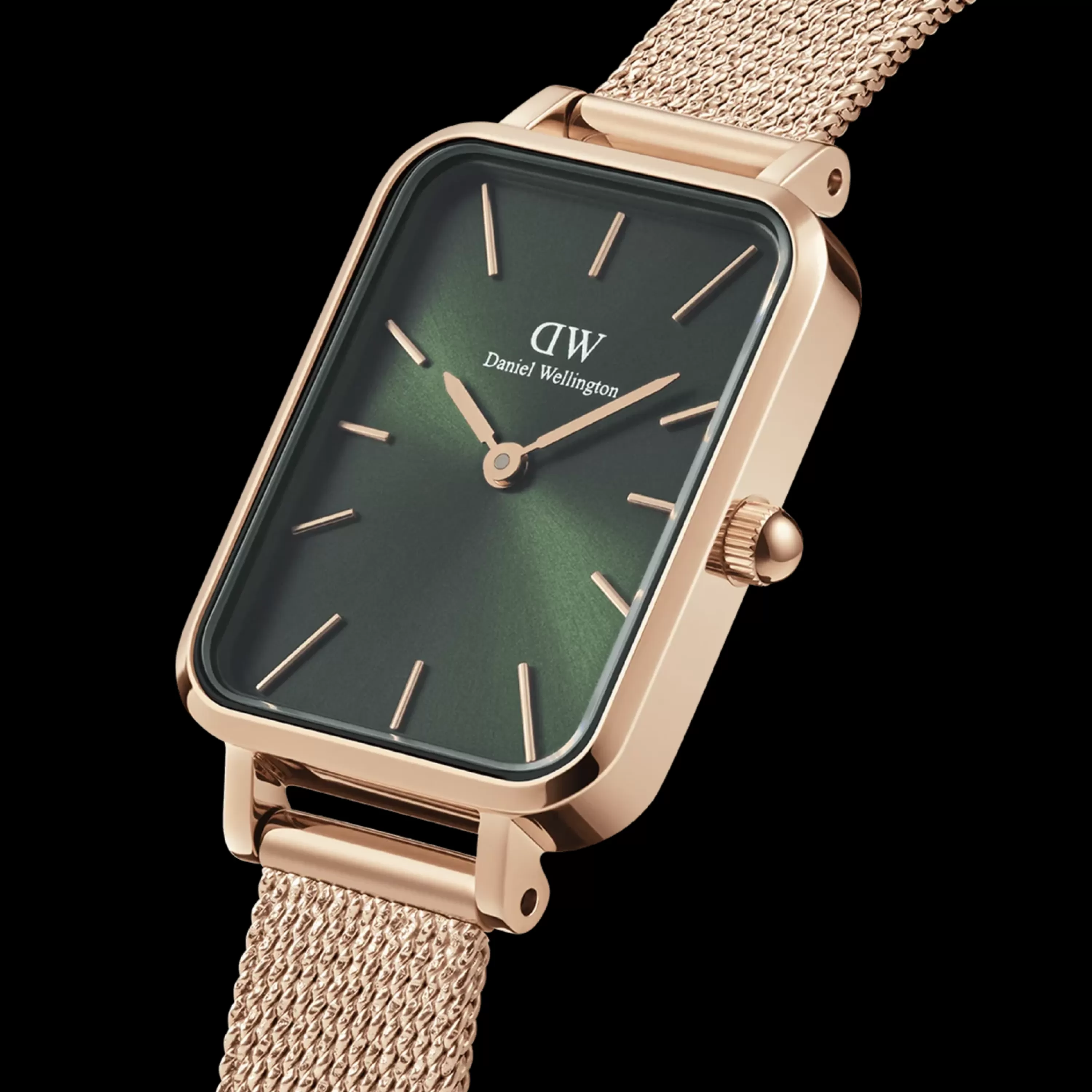 Damen Daniel Wellington Damenuhren-Quadro Pressed Melrose Emerald