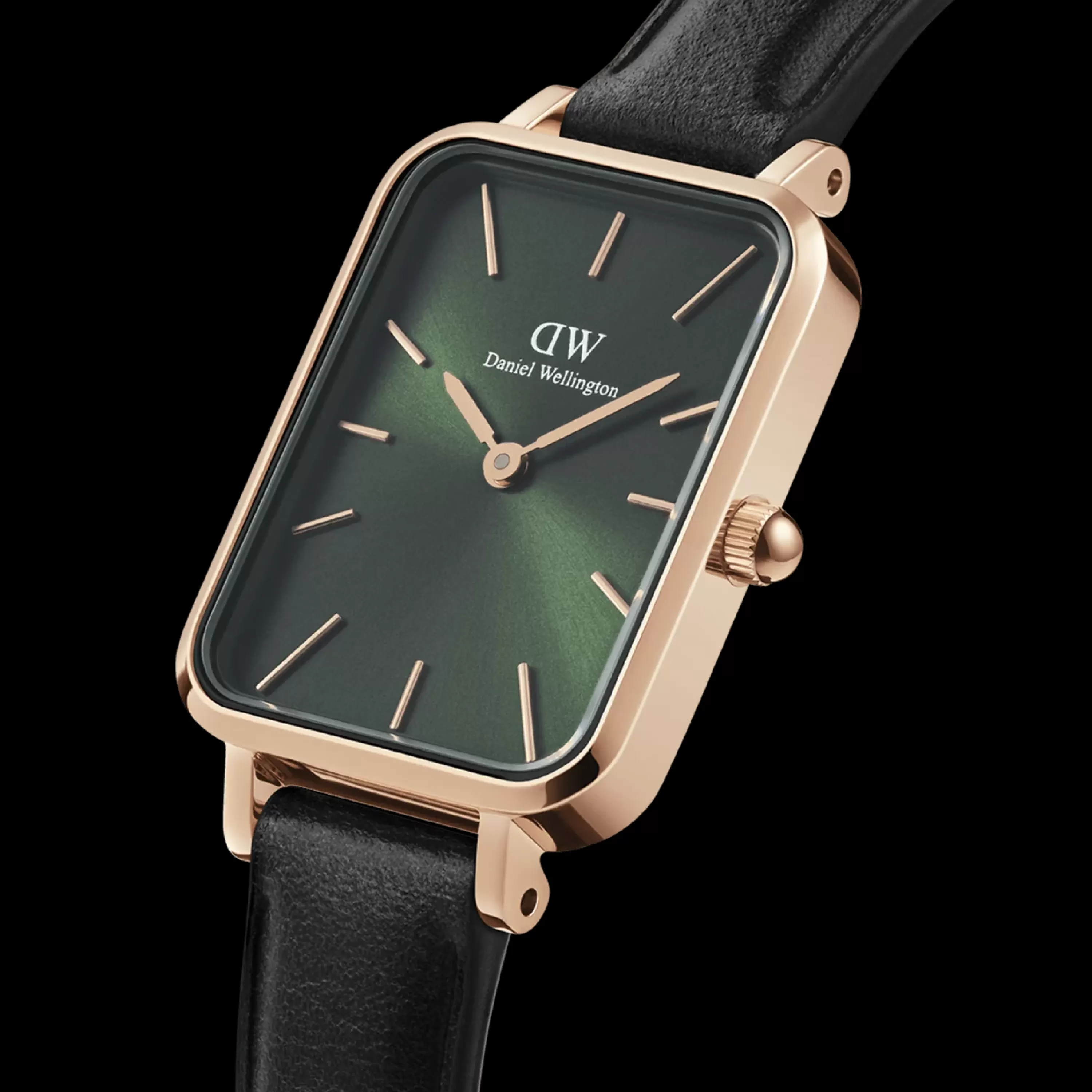 Damen Daniel Wellington Damenuhren-Quadro Pressed Sheffield Emerald